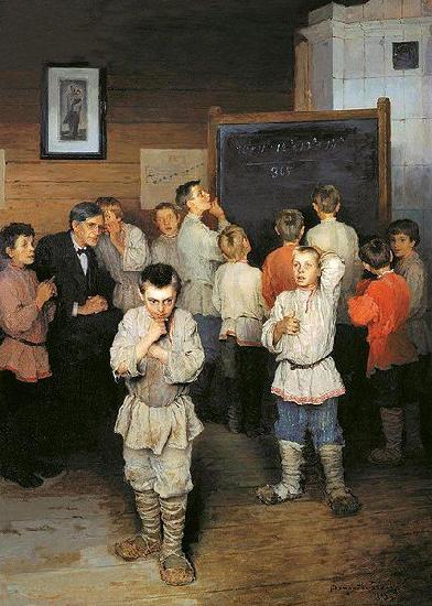 Nikolay Bogdanov-Belsky Mental Calculation. In Public School of S. A. Rachinsky